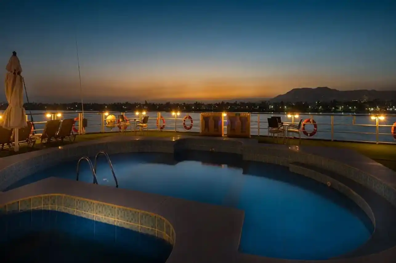 Sun deck of the Steigenberger Royale Nile Cruise Nile cruise